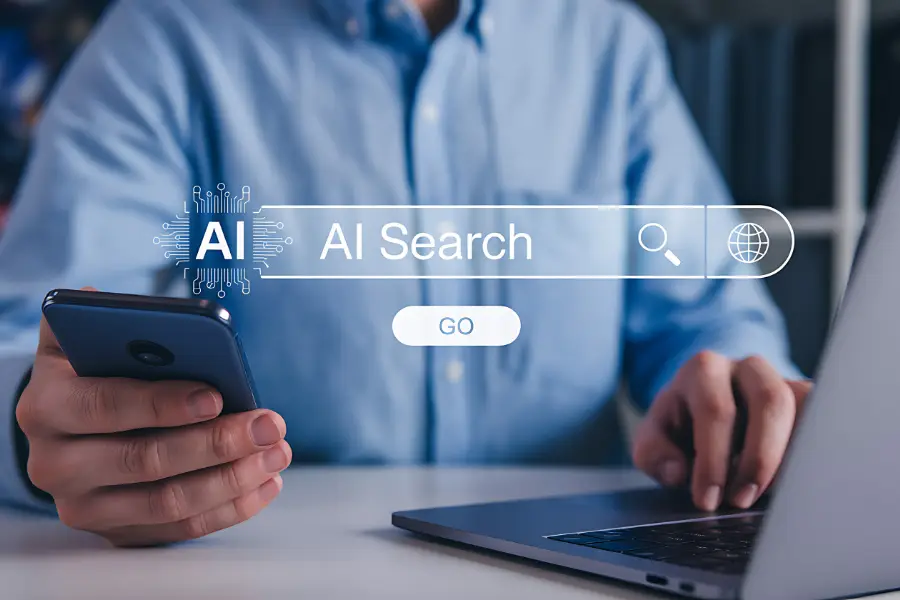 Kmarks article artwork about appearing in AI search results