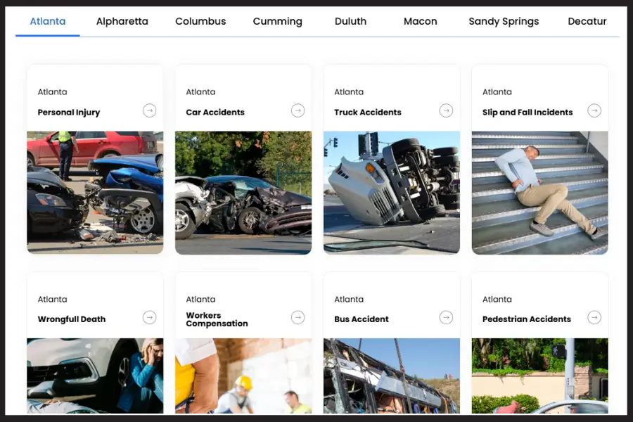 Detailed Practice Area Pages